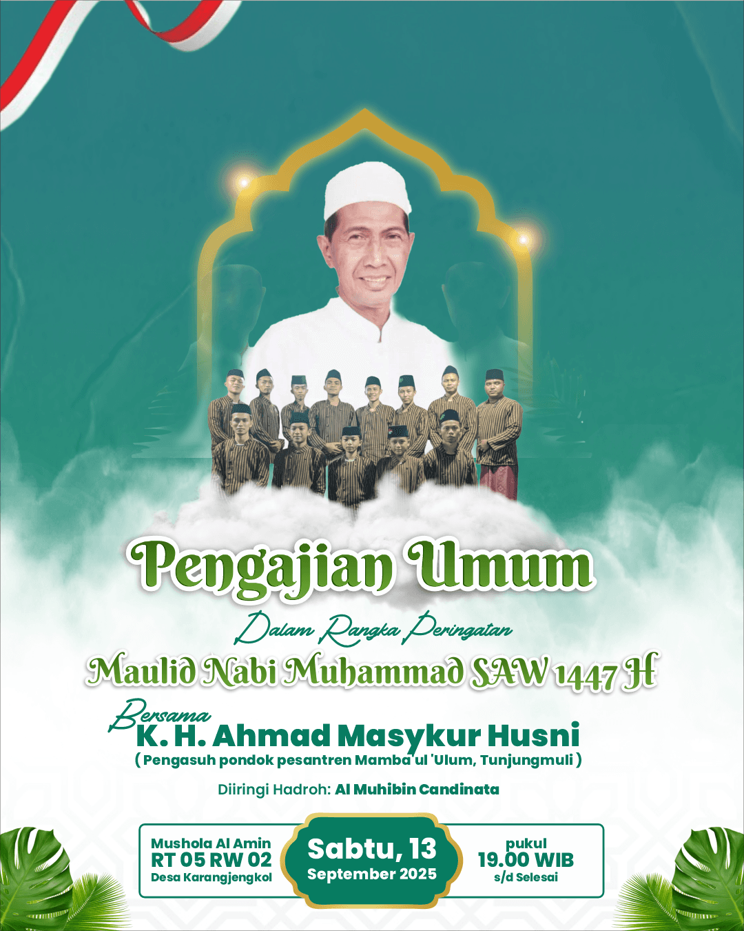 Desain poster untuk acara musik mahasiswa